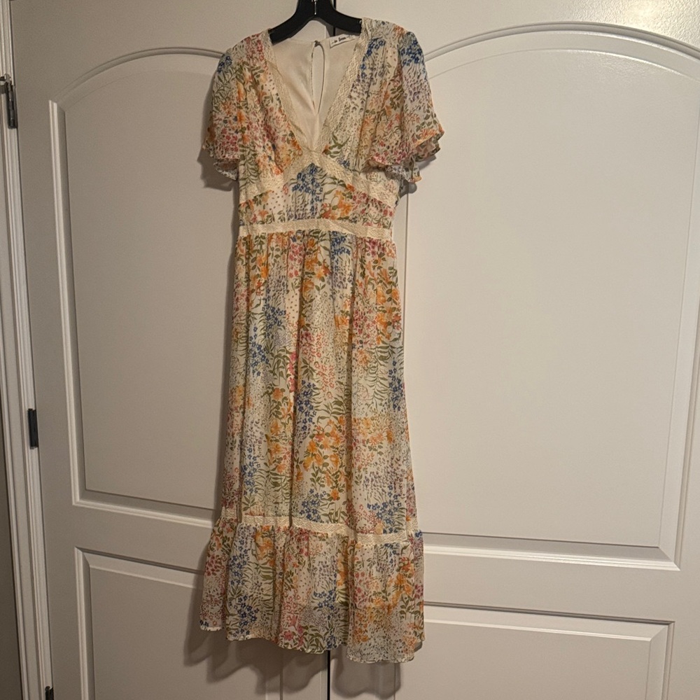 Floral Maxi Dress with Multicolor Patterns